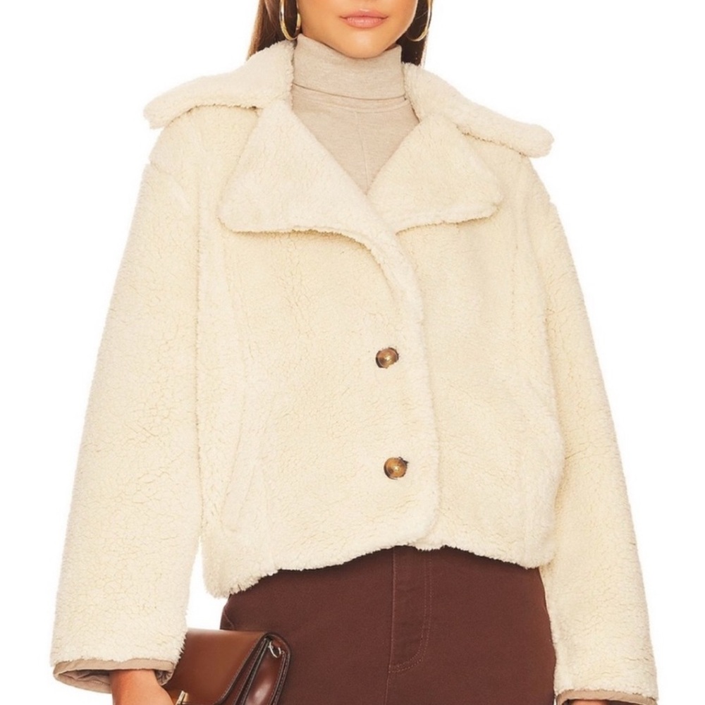 Free People Joplin Cozy Jacket in Ivory, size S